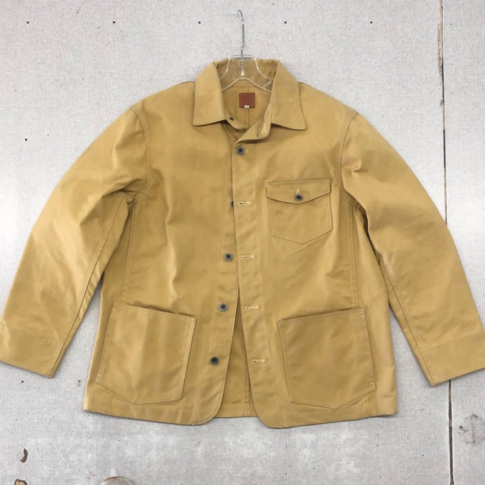 Taylor Stitch Golden Yellow Chore Coat - Waxed Canvas Cotton